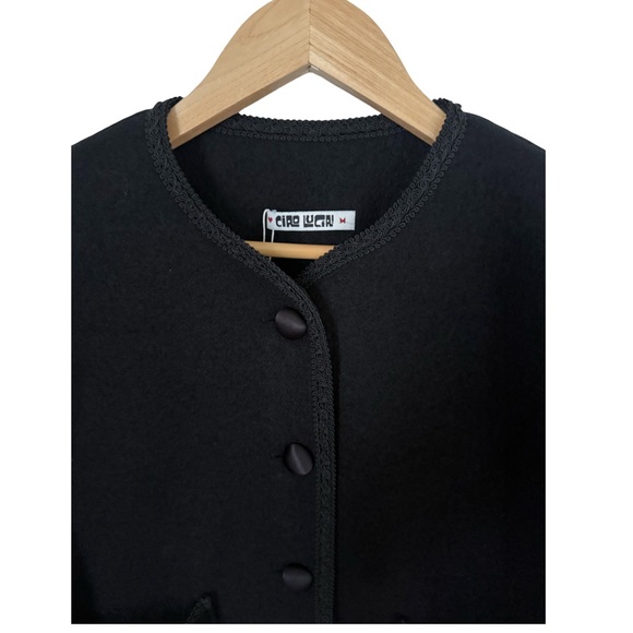 Ciao Lucia Simona Black Button Front Wool Coat NWT Size M - Picture 6 of 10